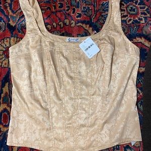 Free people satin corset tank top